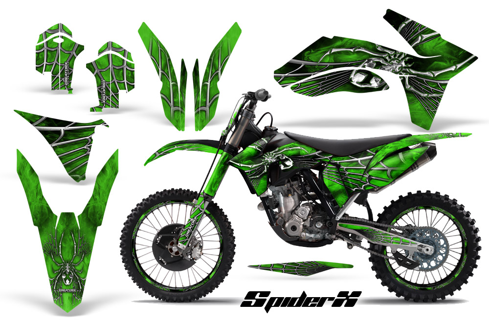 KTM C7 2011 Graphics Kit SpiderX Green BB NP Rims